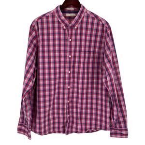 Pink blue checkered plaid shirt Hawker Rye long sleeve shirt men’s XL Stichfix